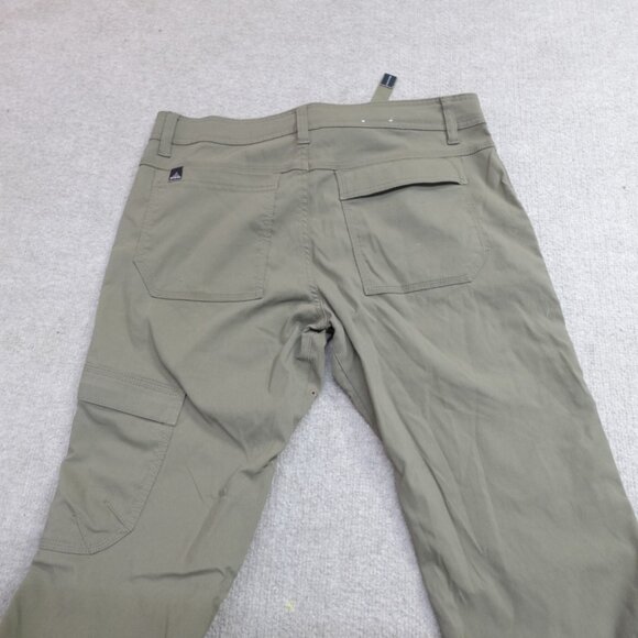 Prana Brion Pants 32 x 32 Green Gray Solid Chino Straight - Picture 10 of 12